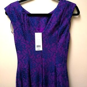 🍆 NEW French Connection Lace Sleevness Dress